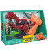DINOSAUR ÎN PIESĂ CU ȘURUBELNIȚĂ ÎN CUTIE DESCHISĂ Armtoys