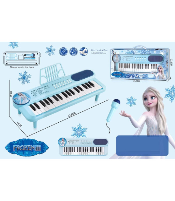 PIAN PENTRU COPII 37 DE CLAVIATURI CU MICROFON ÎMPĂRĂȚIA GHEAȚEI Armtoys