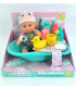 POPA BEBE CU BAIE ȘI ACCESORII ÎN CUTIE DESCHISĂ VERDE Armtoys