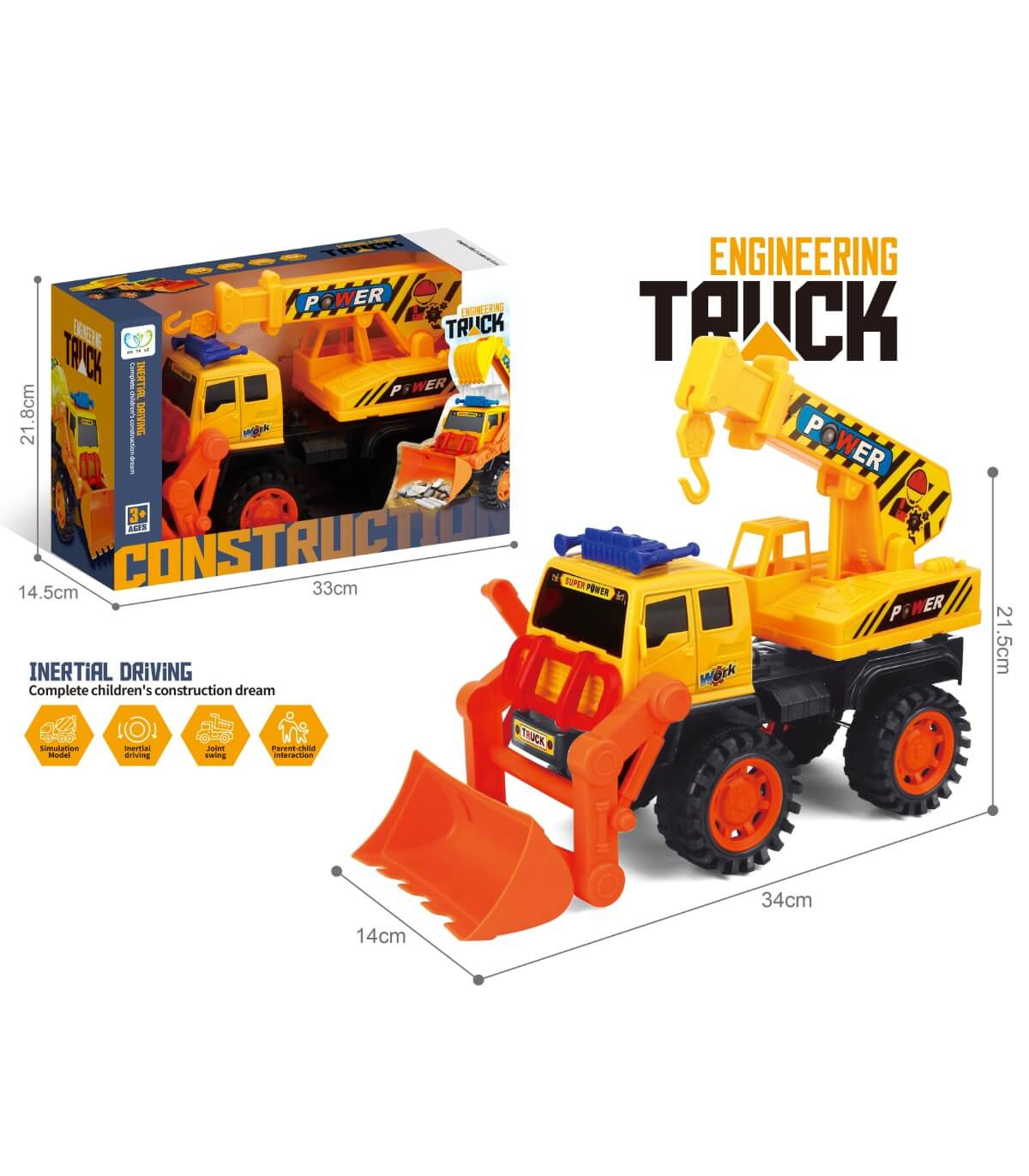 CAMION DE CONSTRUCȚII PENTRU COPII CU MACARA Armtoys