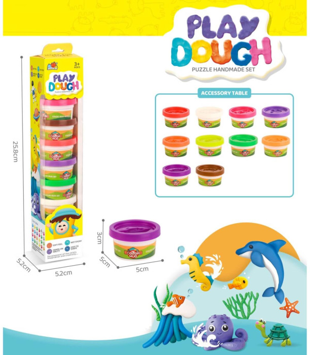 PLASTICINA 10 BUC. ÎN CUTIE Armtoys