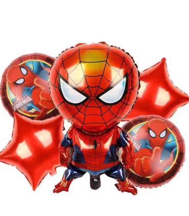 FOIL BALLOONS 5 PCS. SPIDER Armtoys