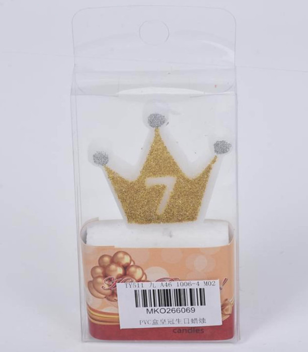 PARTY CANDLES CROWN WITH NUMBER 0-9 Armtoys