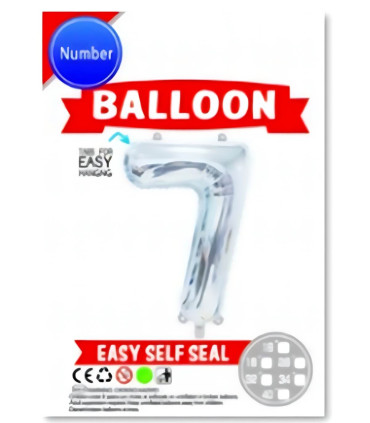 FOIL BALLOON NUMBER 0-9 SILVER/GOLD 65 CM Armtoys