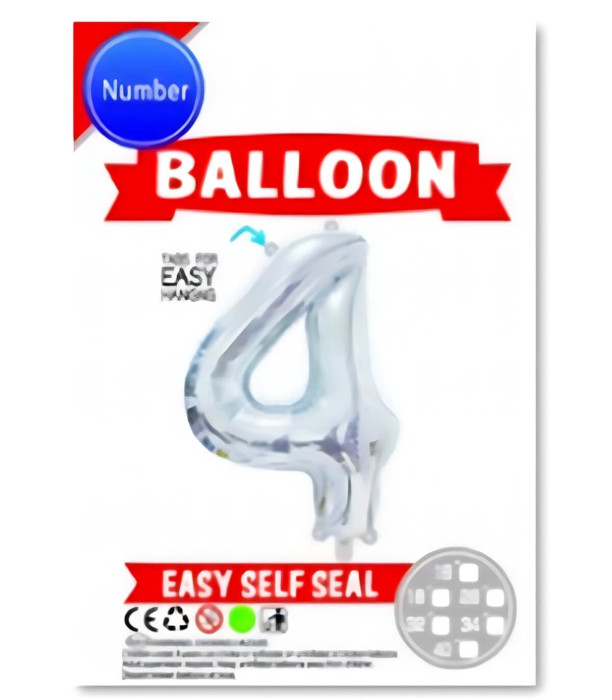 BALON DIN FOLIE CIFRA 0-9 ARGINTII/ORO 65 CM Armtoys