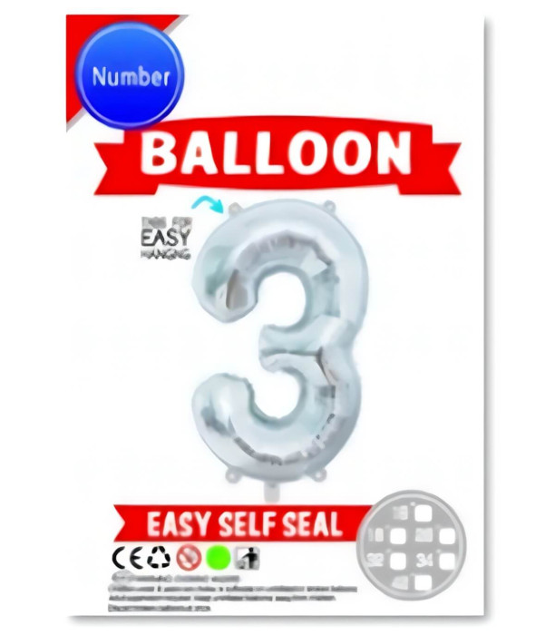 BALON DIN FOLIE CIFRA 0-9 ARGINTII/ORO 65 CM Armtoys