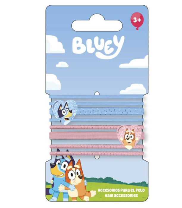 8 bucăți de elastice pentru păr pe carton BLUEY Cerda