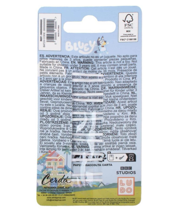 BLUEY HAIR CLIPS 6 PCS. ON CARD Cerda