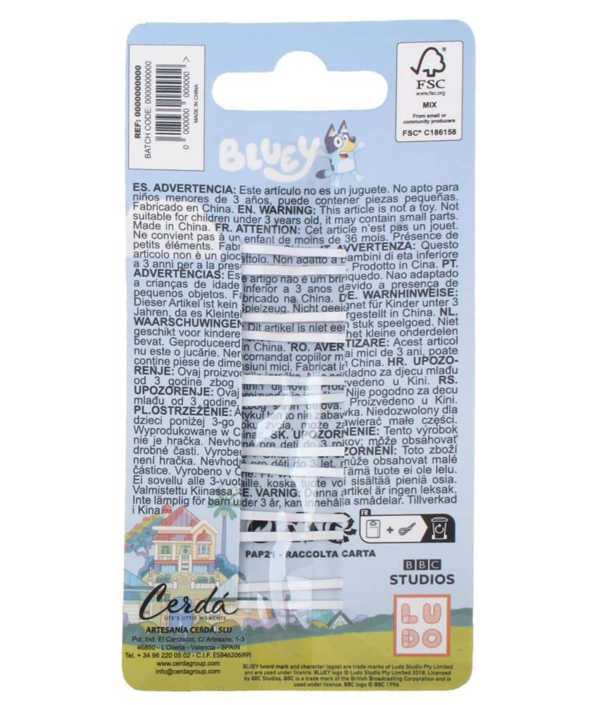 FIBI PENTRU PĂR 6 BUC. PE CARTON BLUEY Cerda