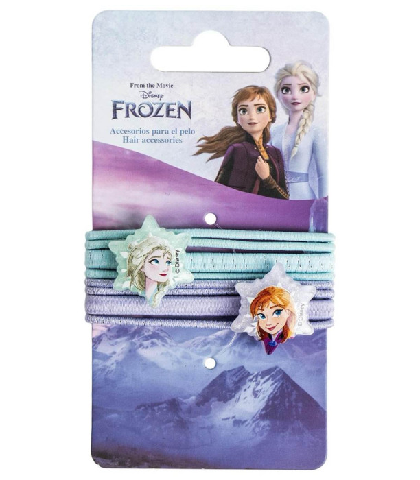 8 bucăți de elastice pentru păr pe carton FROZEN Cerda