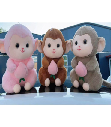 MAIMUȚĂ DIN PLUȘ CU FRUCTE 30 CM 2 CULORI Armtoys