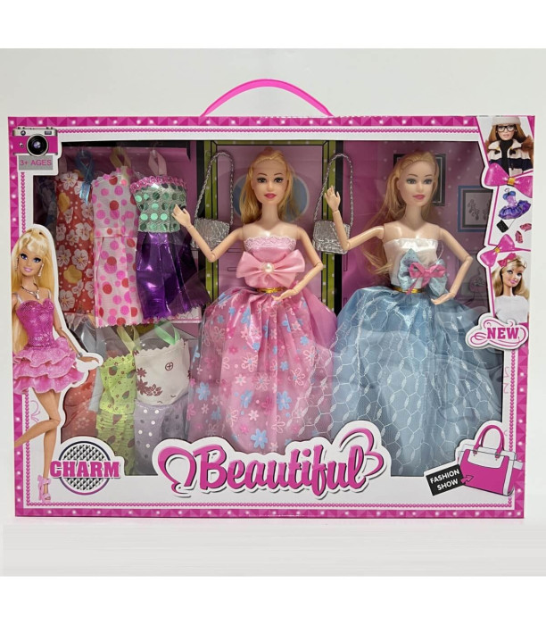 2 PĂPUȘI CU HAINE ÎN CUTIE Armtoys