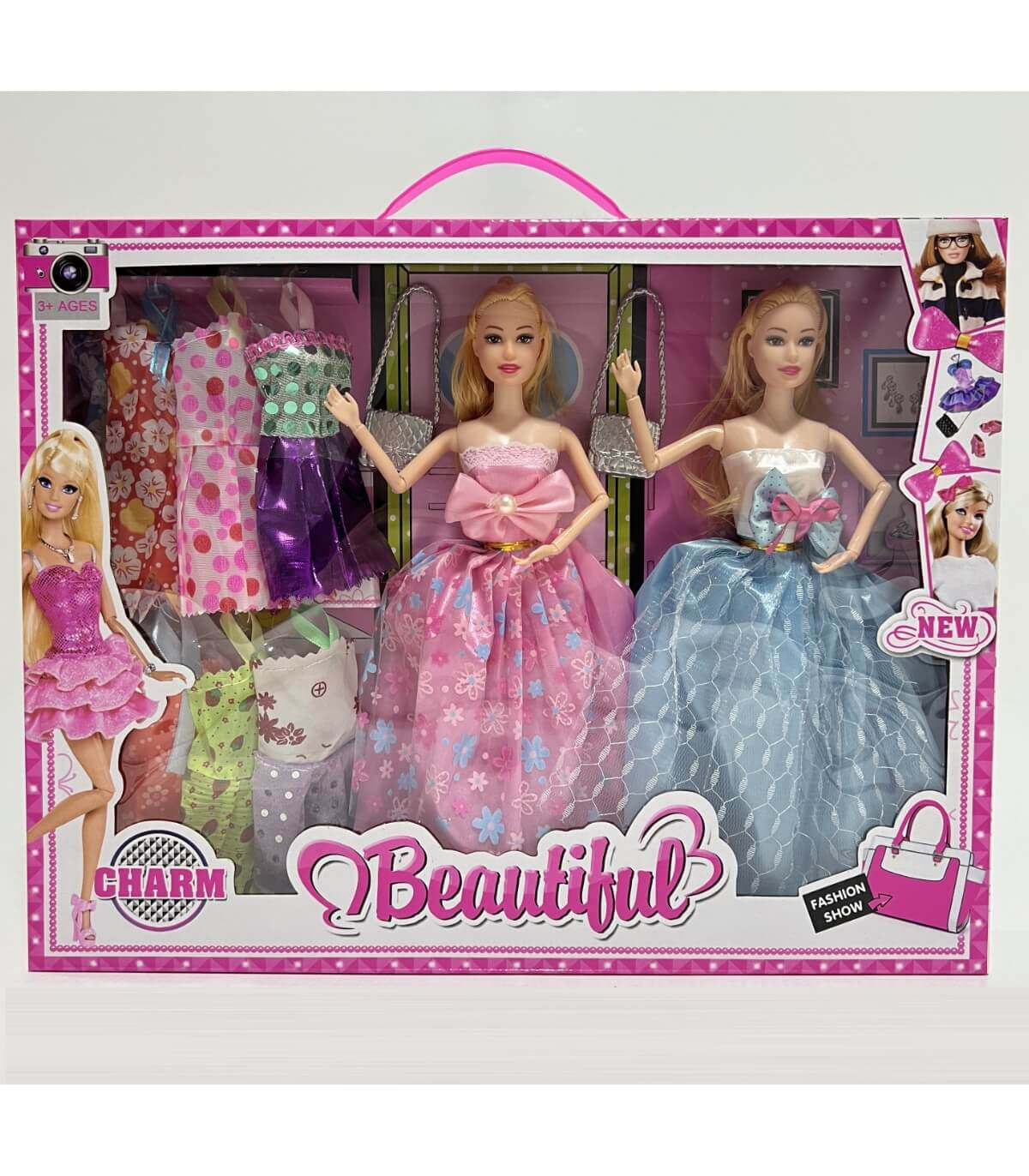 2 PĂPUȘI CU HAINE ÎN CUTIE Armtoys