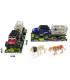SET DE JUCĂRII CU JEEP ȘI 2 ANIMALE ÎN COLIVIE Armtoys