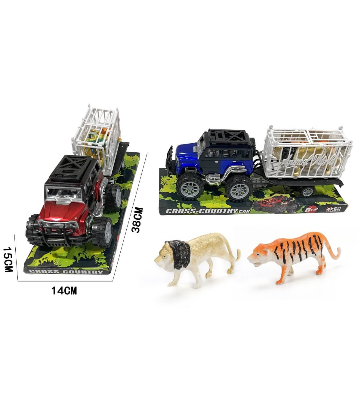 CHILDREN'S JEEP SET WITH 2 ANIMALS IN A CAGE Armtoys
