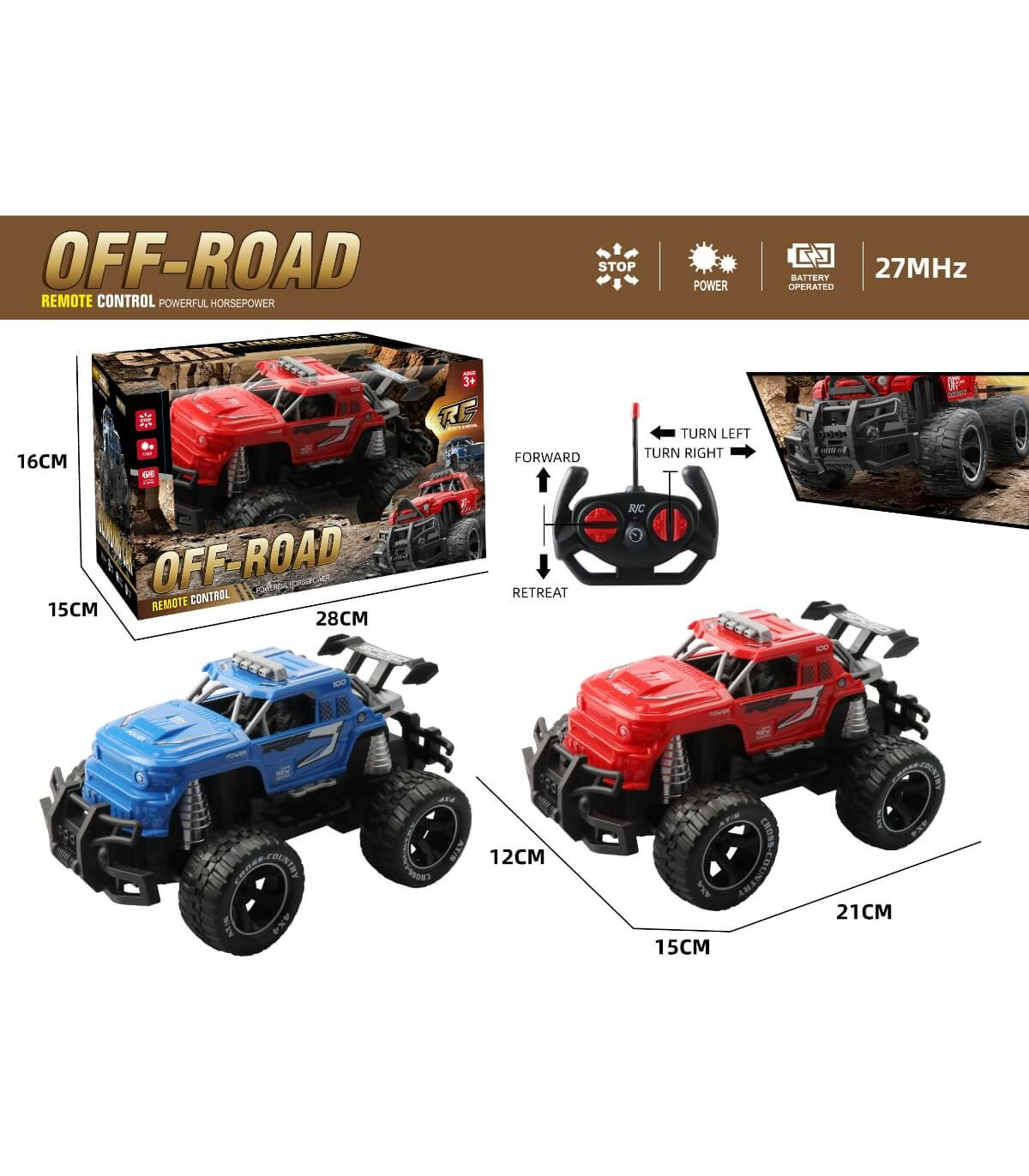 JEEP OF ROAD PENTRU COPII CU TELECOMANDĂ 4 DIRECȚII Armtoys