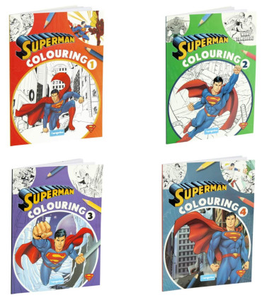 COLORING BOOK 32 PAGES SUPERMAN 4 TYPES Europrice