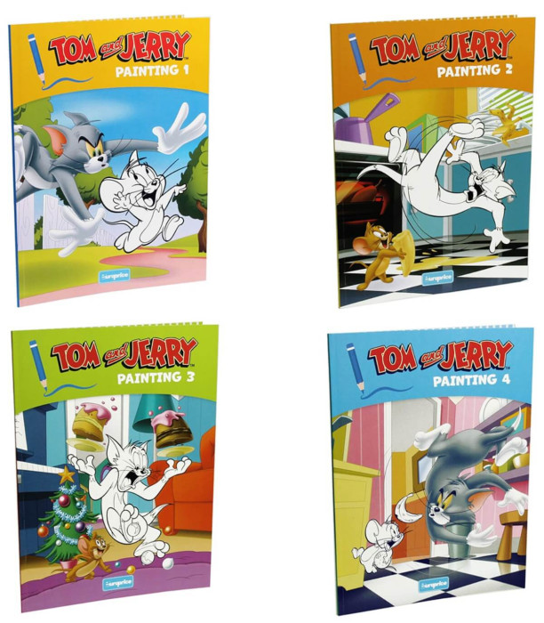 CARTE DE COLORAT 32 PAGINI TOM & JERRY 4 TIPURI Europrice