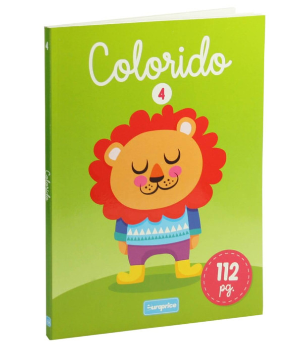 CARTICICA DE COLORAT 112 PAGINI ANIMALE COLORATE 4 TIPURI Europrice