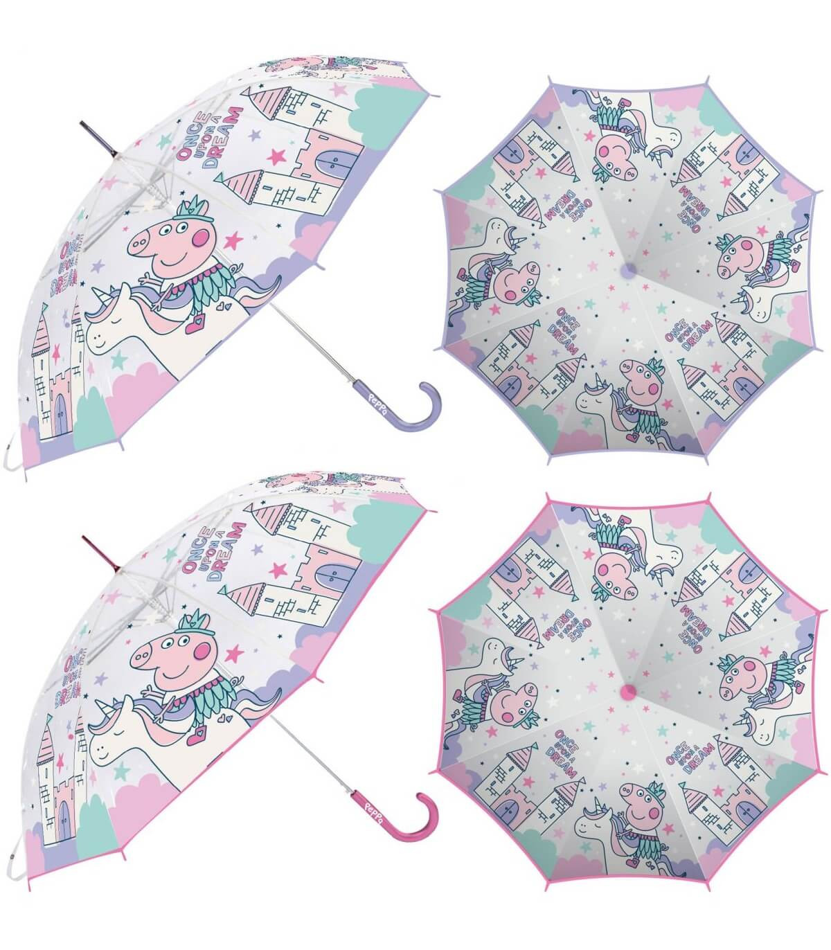 UMBRELĂ PENTRU COPII MECANICĂ EVA TRANSPARENTĂ PEPPA PIG Arditex