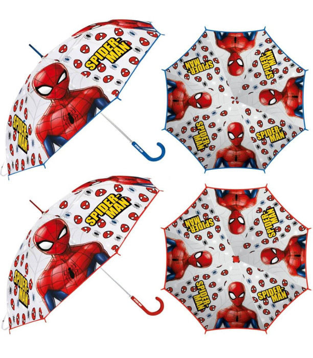 UMBRELĂ PENTRU COPII MECANICĂ EVA TRANSPARENTĂ SPIDERMAN Arditex