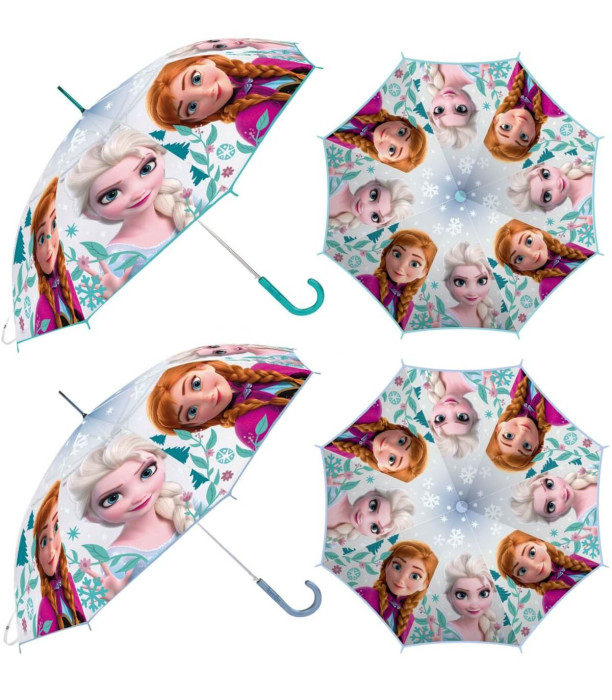 UMBRELĂ PENTRU COPII MECANICĂ EVA TRANSPARENTĂ FROZEN Arditex