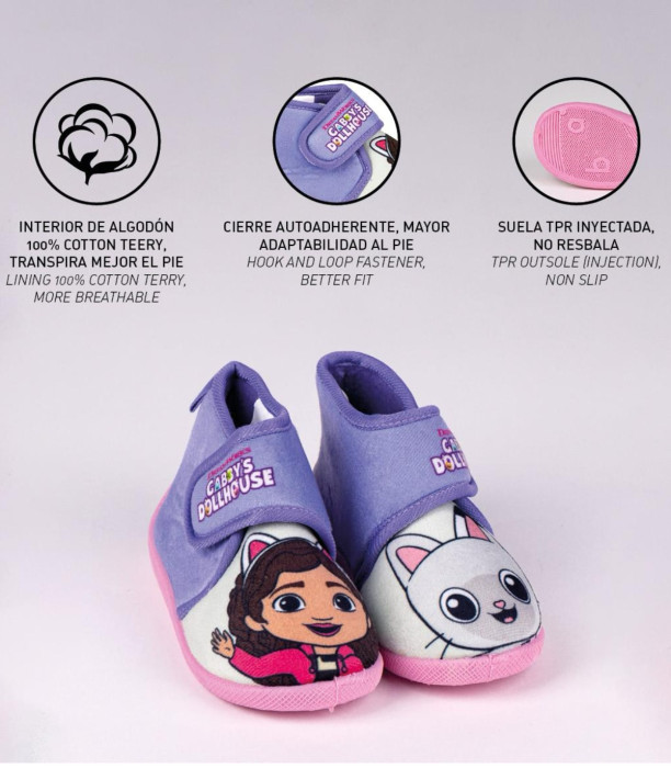 Pantofi de casă pentru copii închiși GABBY'S DOLLHOUSE 21-26 seria Cerda