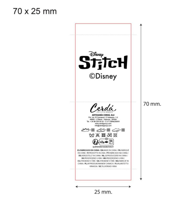 CIUCIU DE CASĂ PENTRU COPII CU BRODERIE STITCH 30-37 SERIE Cerda