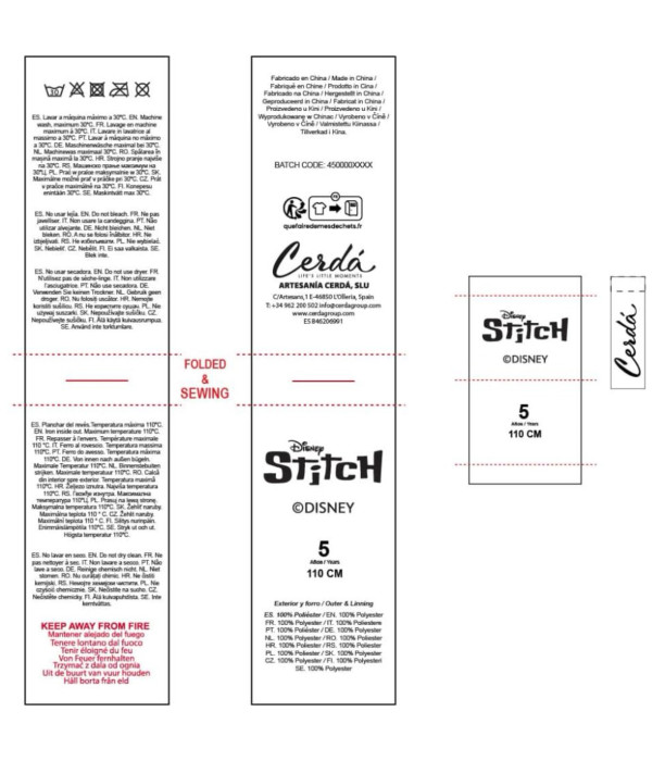 ROBE DE BAIE PENTRU COPII 6-14 ANI. STITCH Cerda