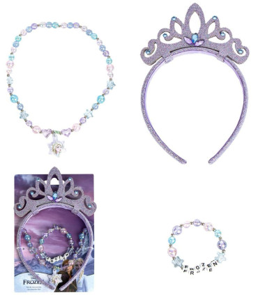 CROWN, NECKLACE AND FROZEN BRACELET ON CARD Cerda