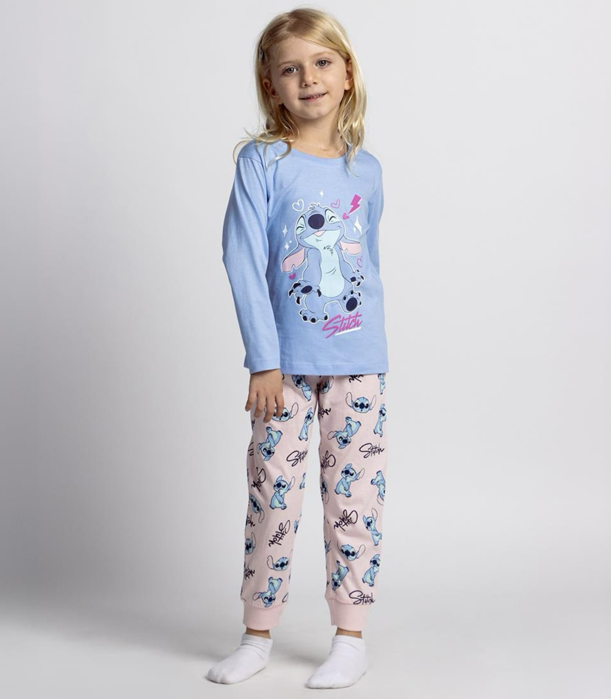 PYJAMA DE IARNĂ PENTRU COPII 5-12 ANI STITCH FETE Cerda