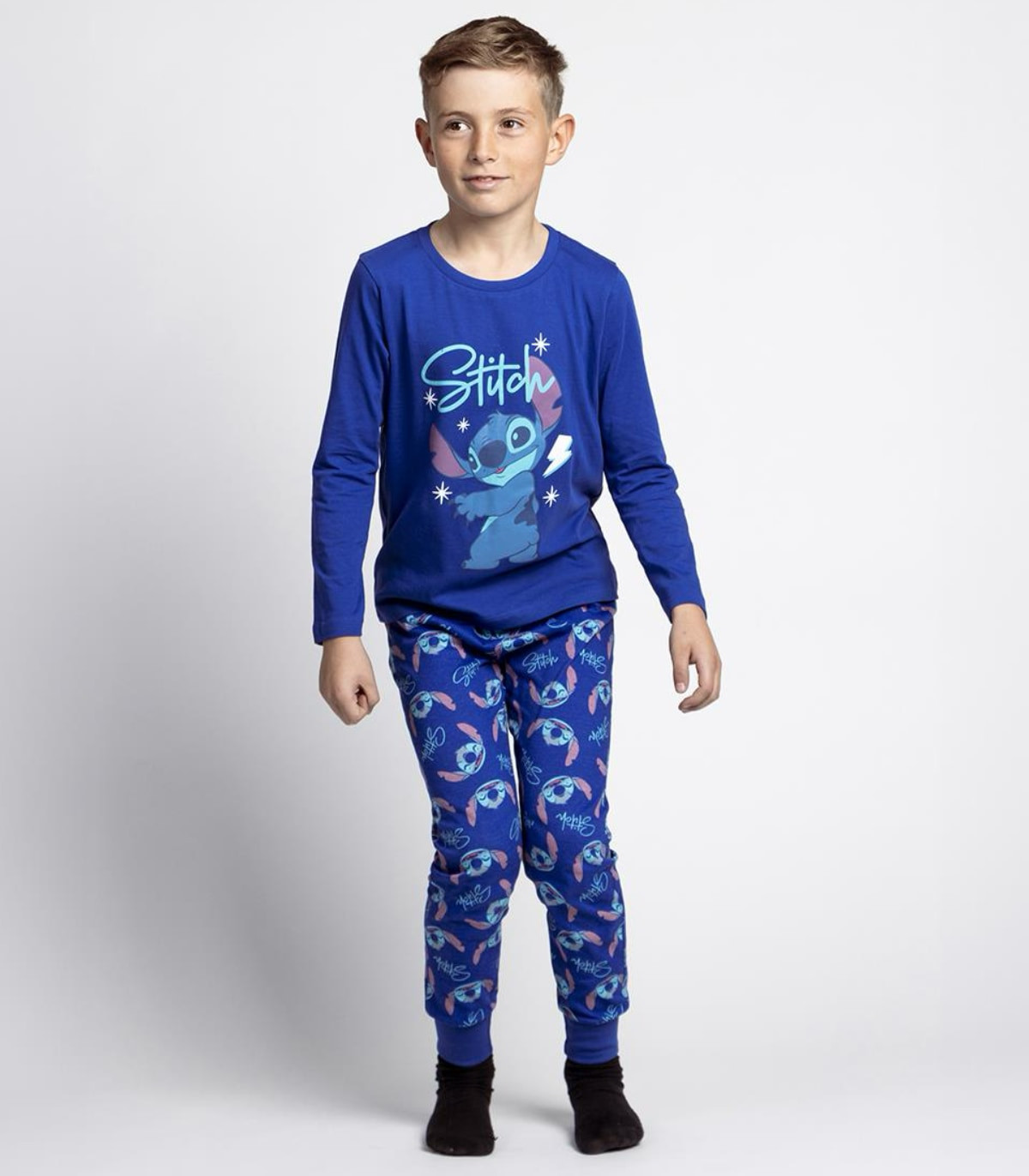 PYJAMA DE IARNĂ PENTRU COPII 6-14 ANI STITCH BĂIEȚI Cerda