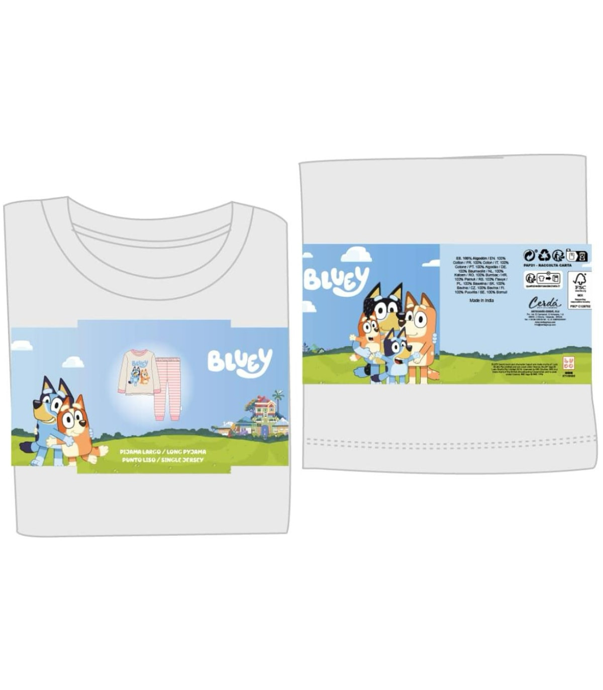 PYJAMA DE IARNĂ PENTRU COPII 3-6 ANI BLUEY FETE Cerda