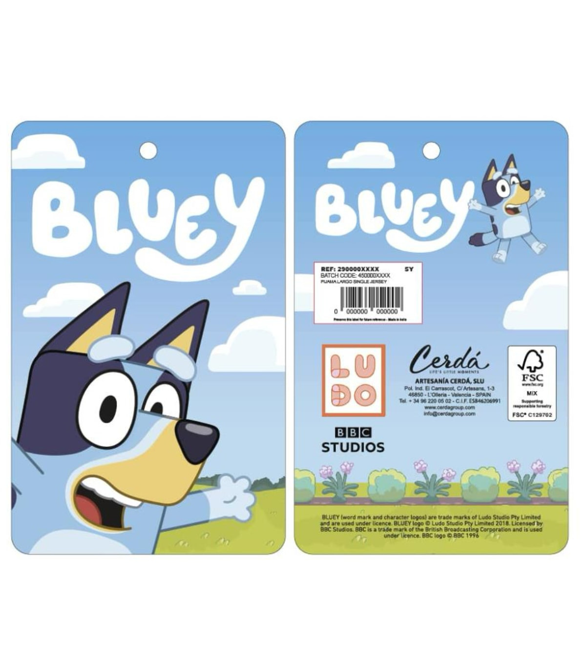 PYJAMA DE IARNĂ PENTRU COPII 3-6 ANI BLUEY BĂIEȚE Cerda