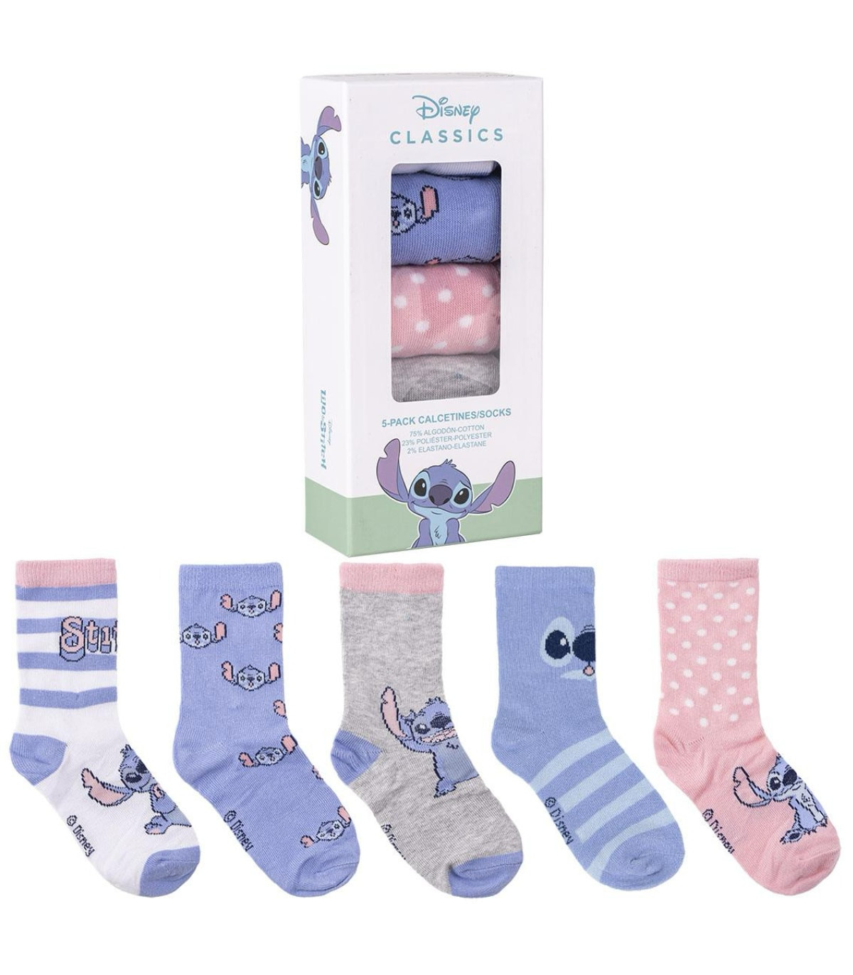 Șosete 5 perechi în cutie 27-38 STITCH Cerda