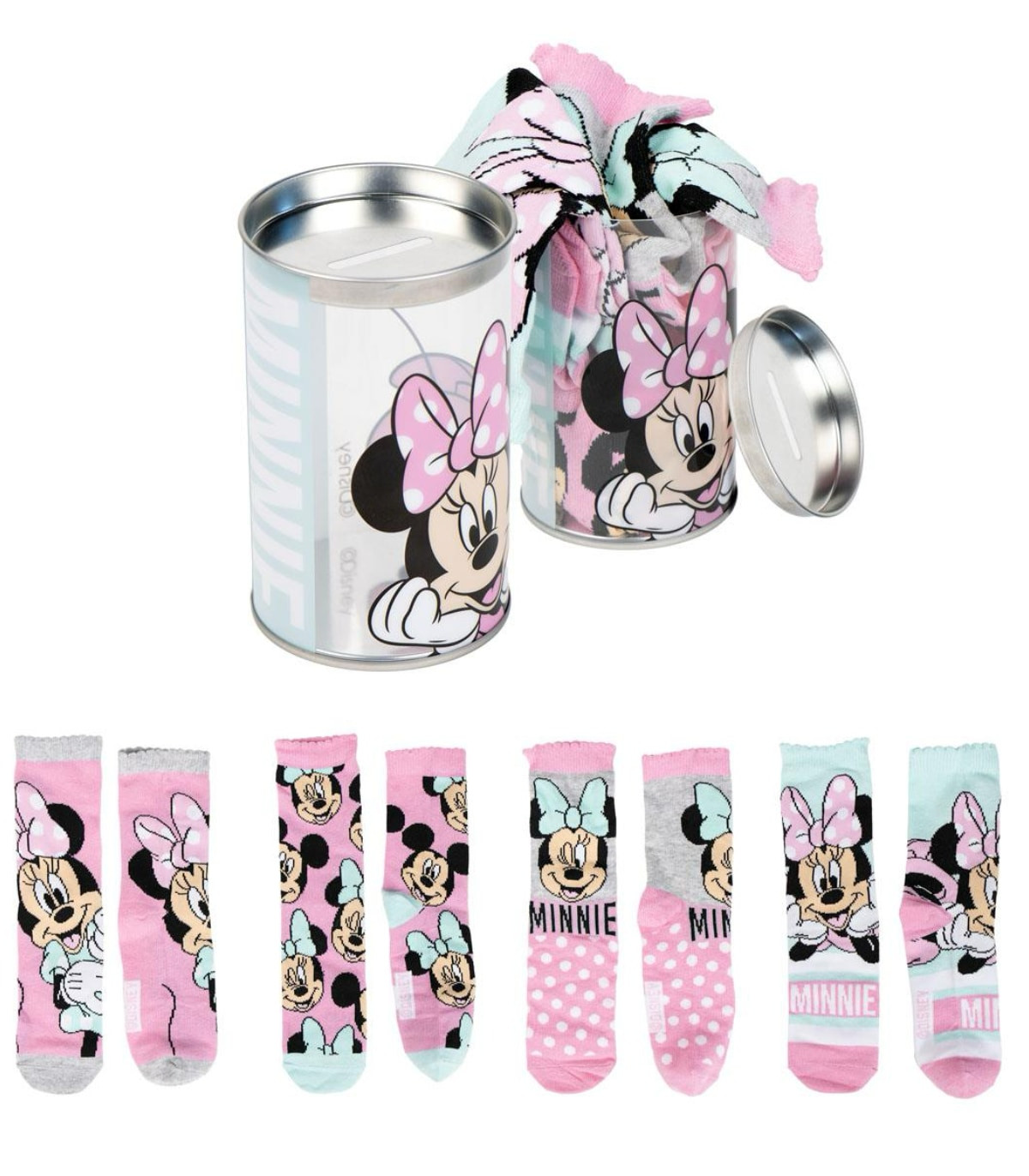 CHILDREN'S SOCKS 4 PAIRS IN A JAR 23-34 MINNIE Cerda