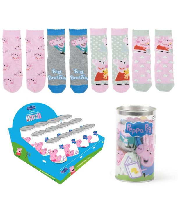 CHILDREN'S SOCKS 4 PAIRS IN A JAR 23-30 PEPPA PIG Cerda