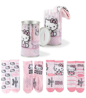 ȘOSETE PENTRU COPII 4 PERECHI ÎN BORCAN 27-38 HELLO KITTY Cerda