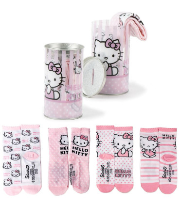 ȘOSETE PENTRU COPII 4 PERECHI ÎN BORCAN 27-38 HELLO KITTY Cerda