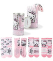 CHILDREN'S SOCKS 4 PAIRS IN A JAR 27-38 HELLO KITTY