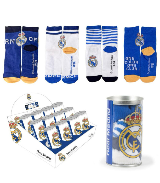ȘOSETE PENTRU COPII 4 PERECHI ÎN BORCAN 27-38 REAL MADRID Cerda
