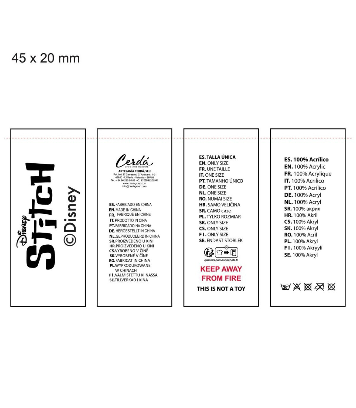 Șapcă de iarnă pentru copii STITCH cu urechi albastră Cerda