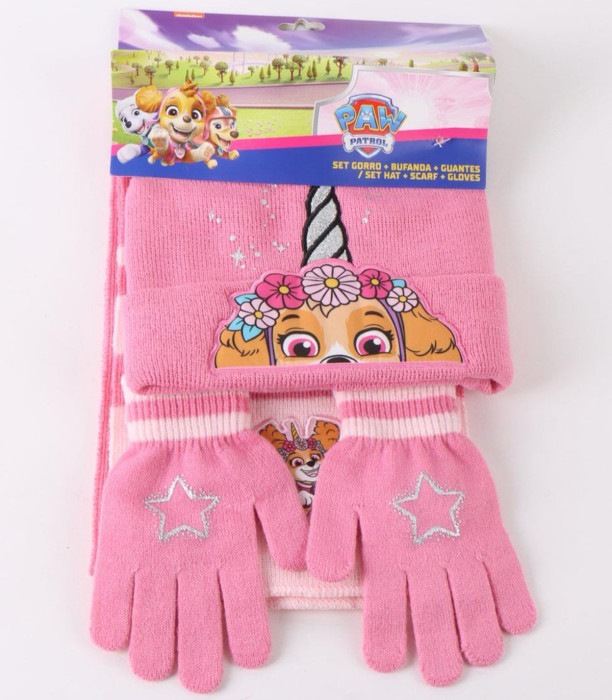 CHILDREN'S HAT WITH SCARF AND GLOVES PAW PATROL SKYE Cerda